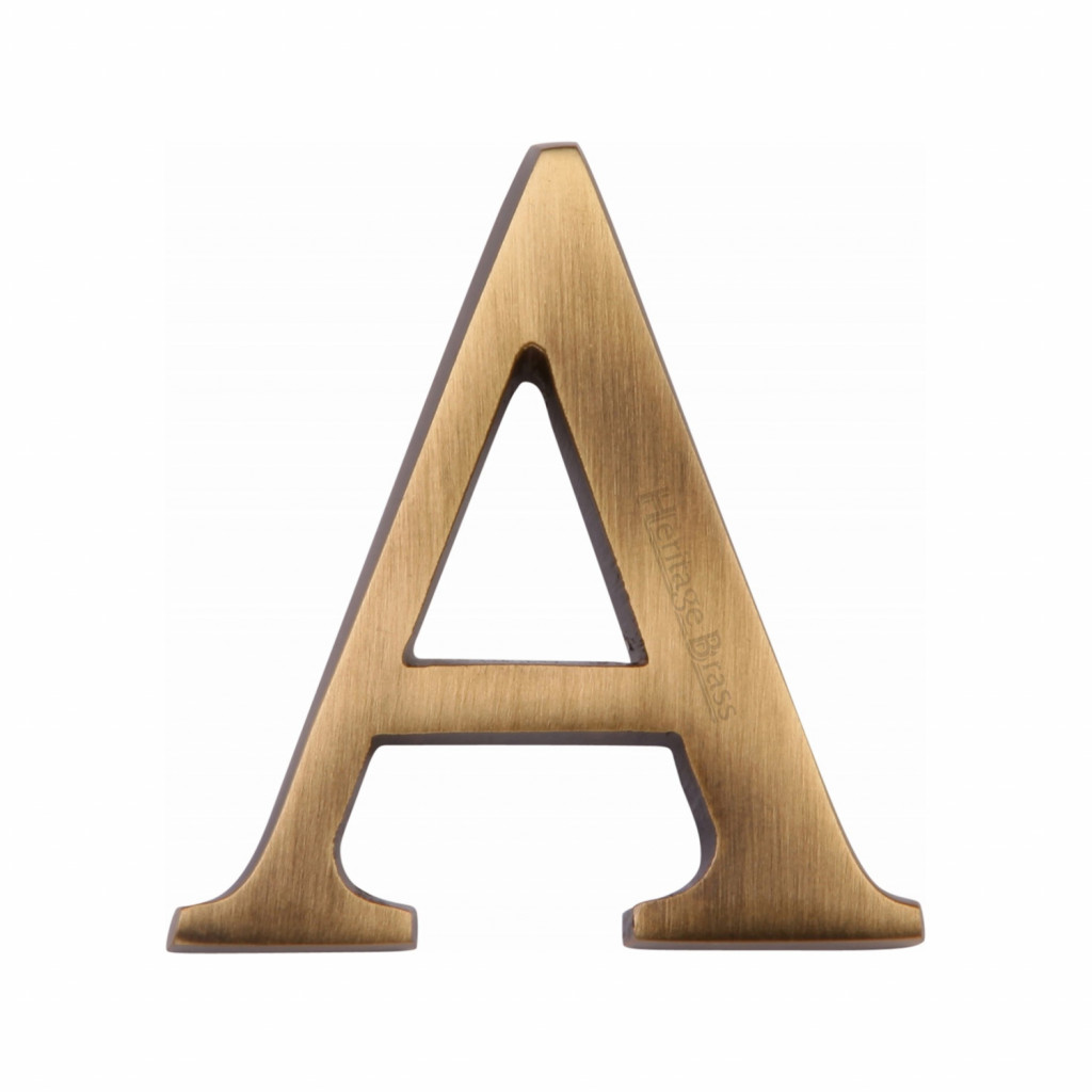 M Marcus Heritage Brass Letter A - Pin Fix 51mm